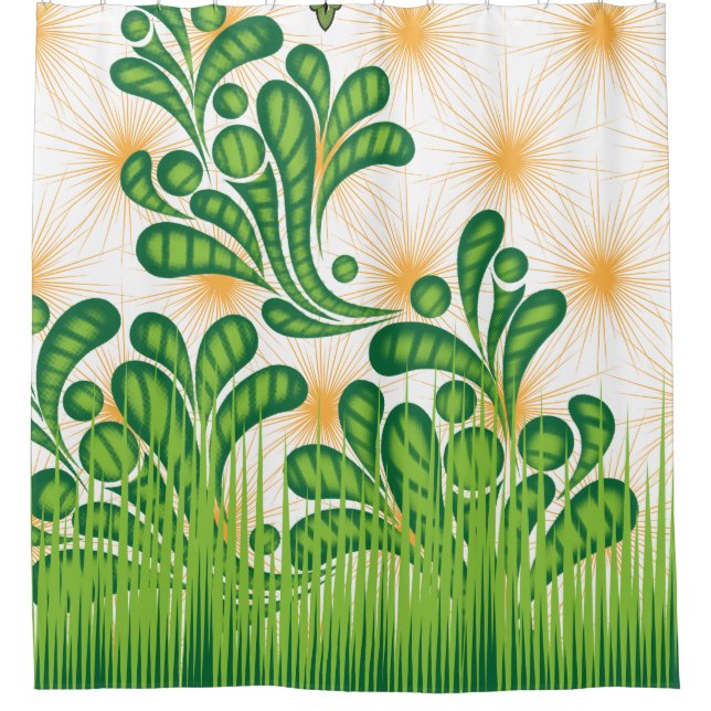 A green and gold artistic pattern depicting a tree (Front)