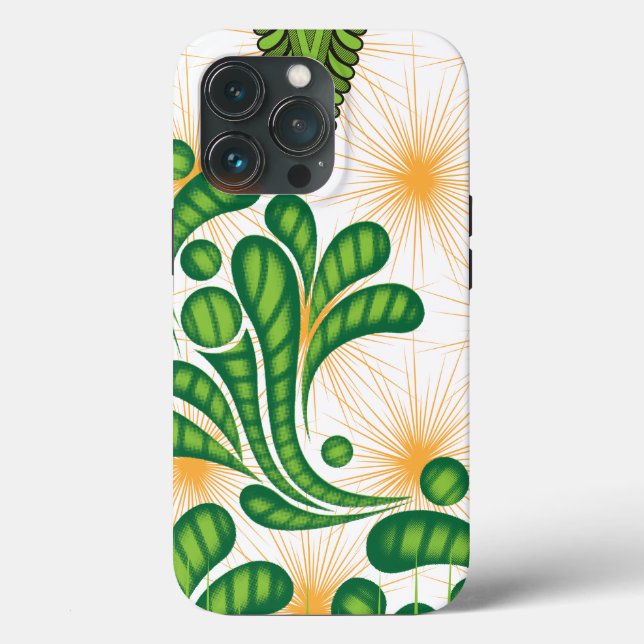 A green and gold artistic pattern depicting a tree Case-Mate iPhone case (Back)