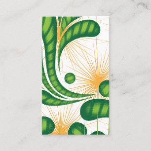 A green and gold artistic pattern depicting a tree loyalty card