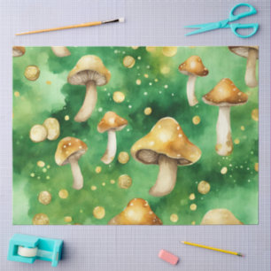 A Green and Gold Mushroom Series Design #7 Tissue Paper