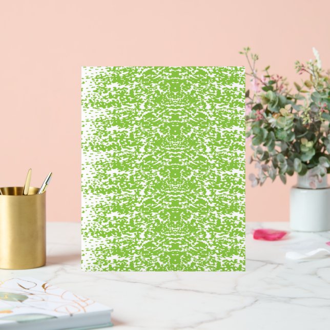 a green and white abstract background acrylic sign (Wedding)