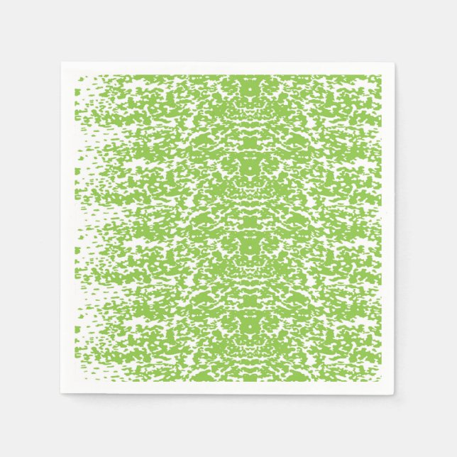 a green and white abstract background napkin (Front)