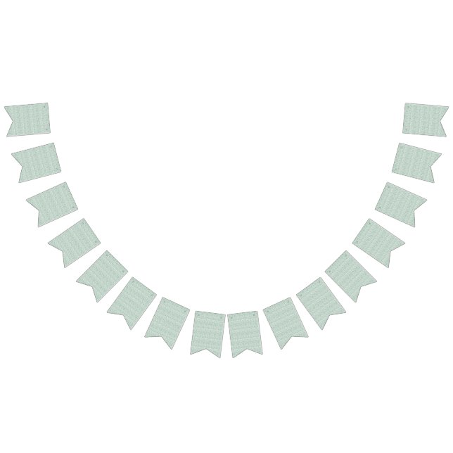 a green and white background with small leaves bunting flags (All)