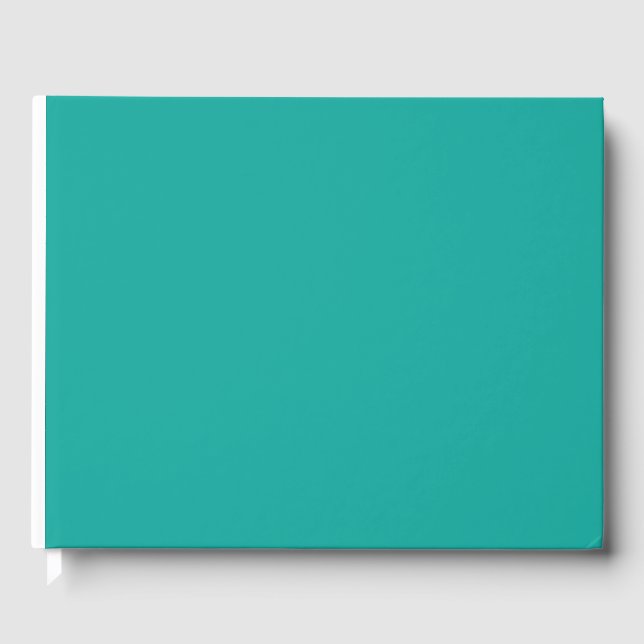 a green background with a  guest book (Front)