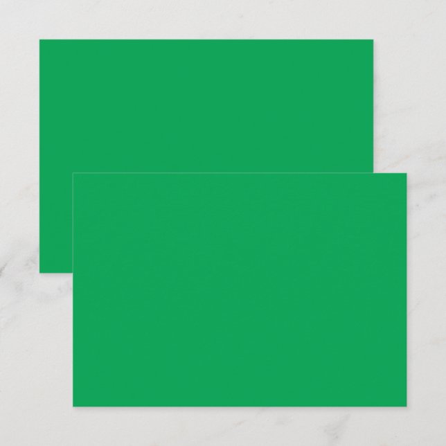 a green background with a thank you card (Front/Back)