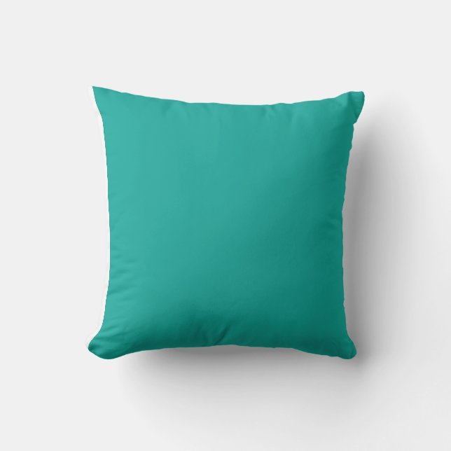 a green background with a  throw pillow (Front)