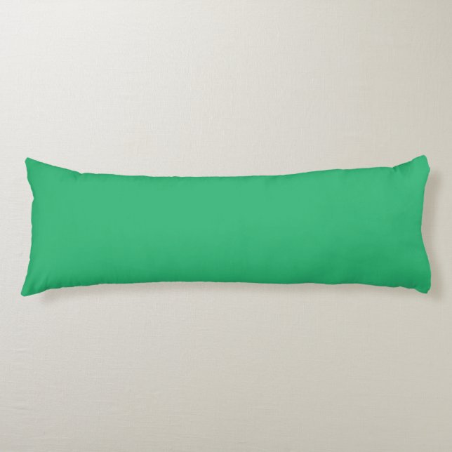 a green background with a white border body pillow (Front)