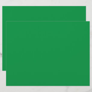 a green background with a white border letterhead