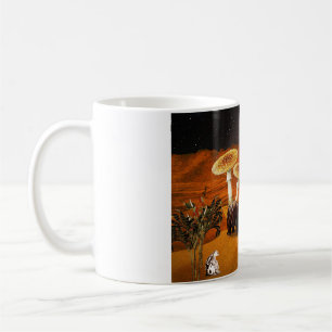 A green, breathing planet coffee mug