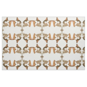 A Green Eyed Calico Cat Artistic Portrait Fabric