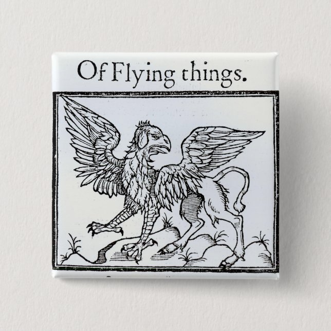 A Griffin 2 Inch Square Button (Front)