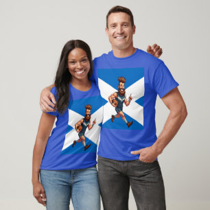 A Grinning Scottish Rugby Runner T-Shirt
