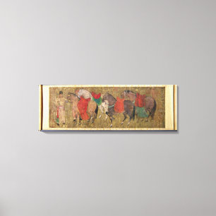 A Groom with Horses Canvas Print