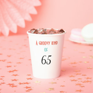 A groovy kind of 65 paper cups