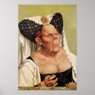 A Grotesque Old Woman, possibly Princess Margaret Poster