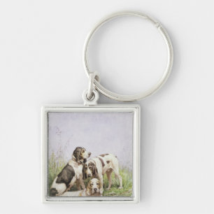 A Group of French Hounds Keychain