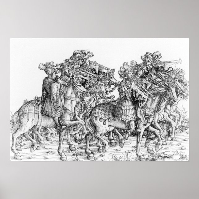 A group of mounted trumpeters poster (Front)