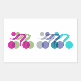 A group of riders sticker