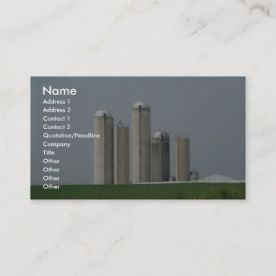 A Group Of Silos On A Farm In Lancaster, Pa Business Card