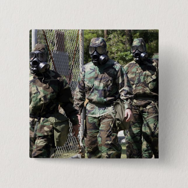 A group of Solar Challenge participants 2 Inch Square Button (Front)