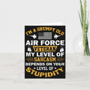 A grumpy old air force veteran retired airman card