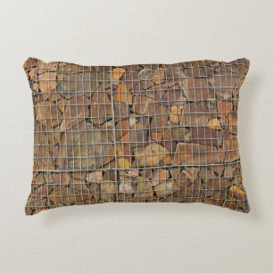 A grungy brick wall texture as backgroundabstract, accent pillow