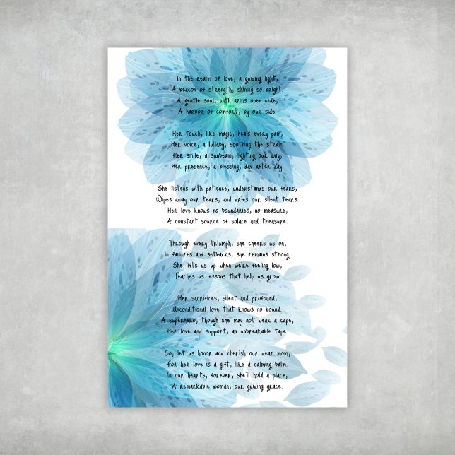 A Guiding Light: Poetic Tribute to Mom Poster (A Guiding Light: Poetic Tribute to Mom Poste)