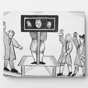 A Guilty Man in the Village Pillory, copy of a 16t Plaque