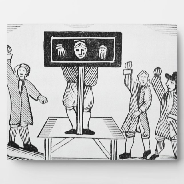 A Guilty Man in the Village Pillory, copy of a 16t Plaque (Front)