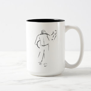 A Guitar Player Walking Away Two-Tone Coffee Mug