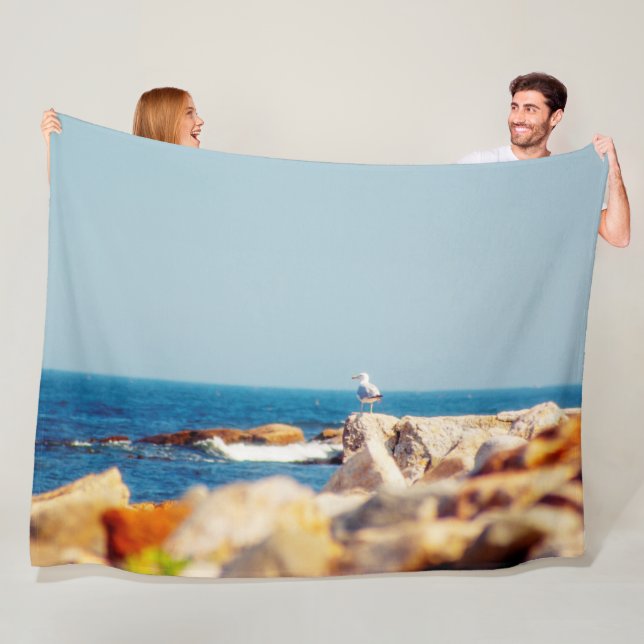 A Gull's Post Fleece Blanket (In Situ)