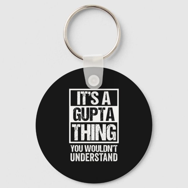 A gupta thing wouldn't understand surname name keychain (Front)