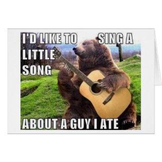 "A GUY I ATE" Ours avec guitare