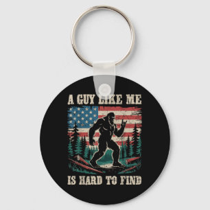 A Guy Like is Hard to Find Bigfoot Funny Hiking Keychain