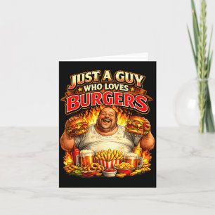 a Guy Who Loves Burgers Funny BBQ Food Lover Grill Card