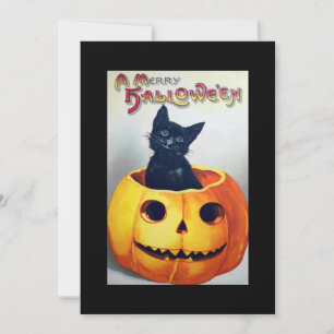 A Halloween Happy Kitty Invitation