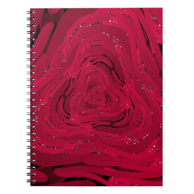 A hand drawing pattern made of red gradient with g notebook (Front)
