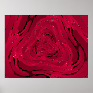 A hand drawing pattern made of red gradient with g poster