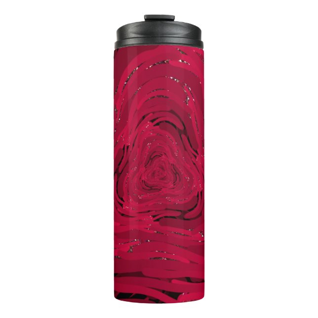 A hand drawing pattern made of red gradient with g thermal tumbler (Front)