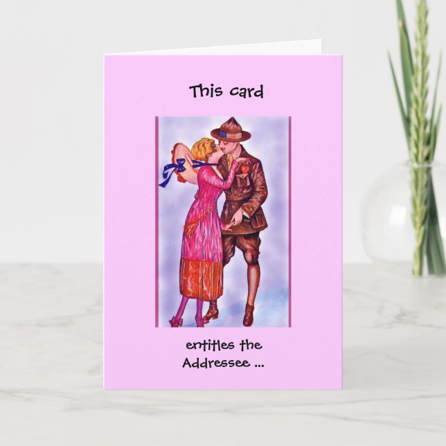 A Hanky-Panky Homecoming Card (Front)