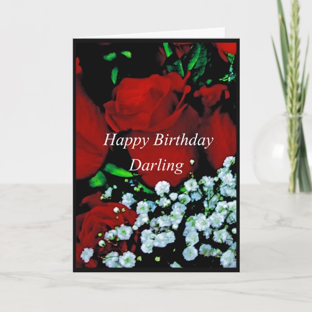A Happy Birrthday Darling card (Front)