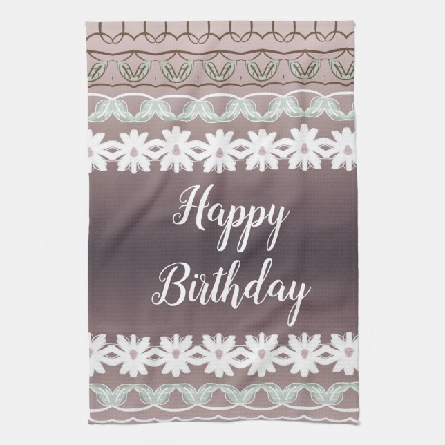 A Happy Birthday Kitchen Kitchen Towel (Vertical)