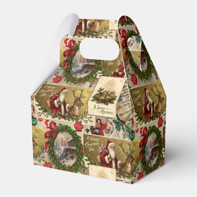 A Happy Christmas Tide Favor Box (Front Side)