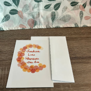 A Happy Colourful Floral Garland Greeting Card