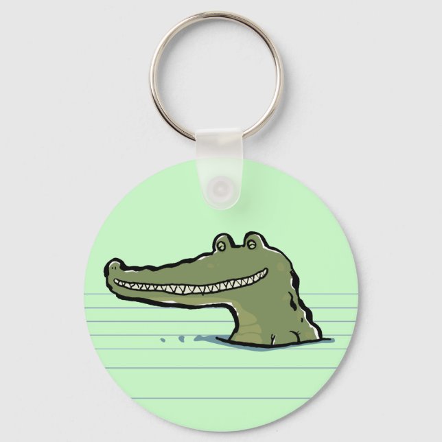 A happy crocodile keychain (Front)