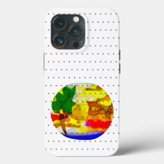 A happy design_SHAPES_BLACK_RED_DEEP BLUE_GREEN _R iPhone 13 Pro Case