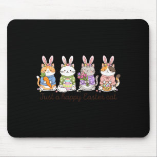 a Happy Easter Cat Cute Cat Lover Bunny Easter Day Mouse Pad