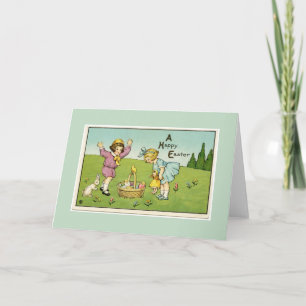 A Happy Easter Light Green Greeting Card