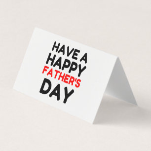 A Happy Fathers Day Business Card