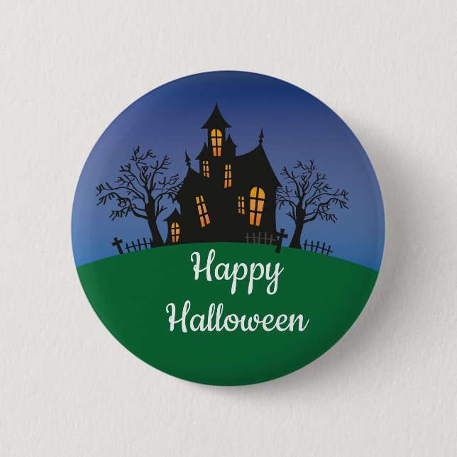 A Happy Halloween 2 Inch Round Button (Front)